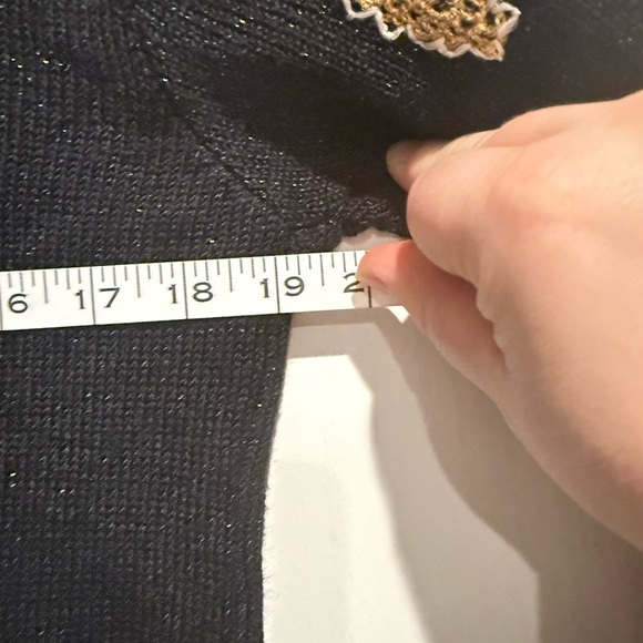 Vintage Black and Gold Embroidered Sweater - Picture 4 of 5